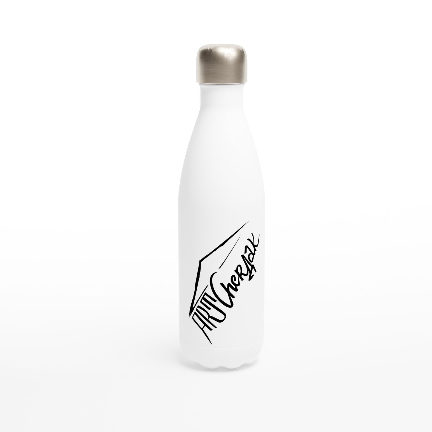 White 17oz Stainless Steel Water Bottle